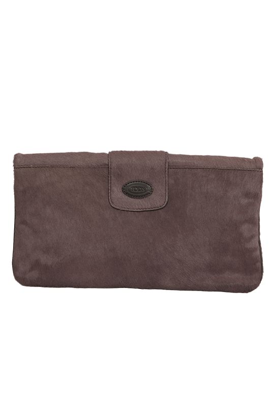 Tod’s Pony- Style Grey Clutch