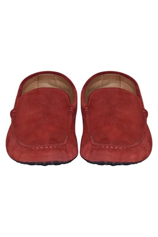 Tod’s RedItalian Leather Suede Loafers