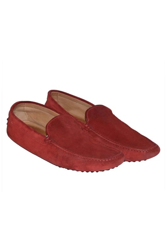 Tod’s RedItalian Leather Suede Loafers