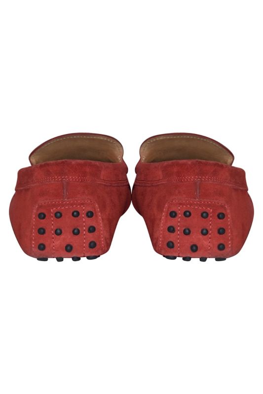 Tod’s RedItalian Leather Suede Loafers