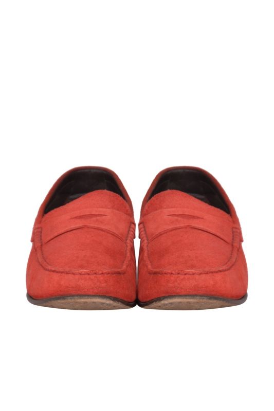 Tod  Red Suede Loafers