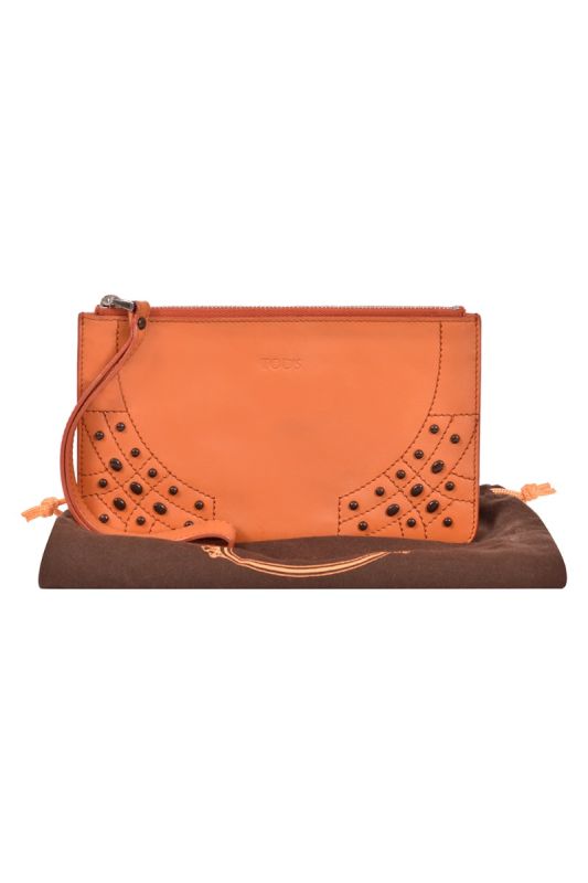 Tod’s T Soft Leather Wristlet