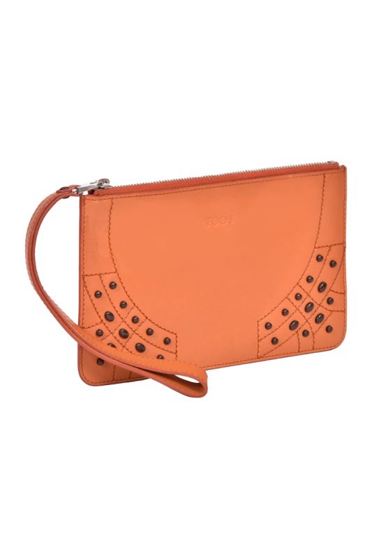 Tod’s T Soft Leather Wristlet