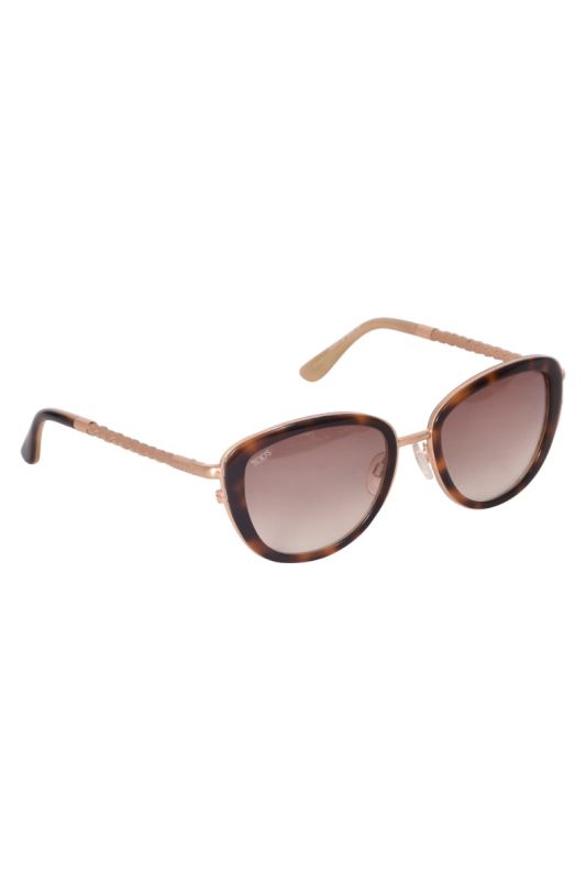 Tod’s Tortoise Leather Trim Sunglasses