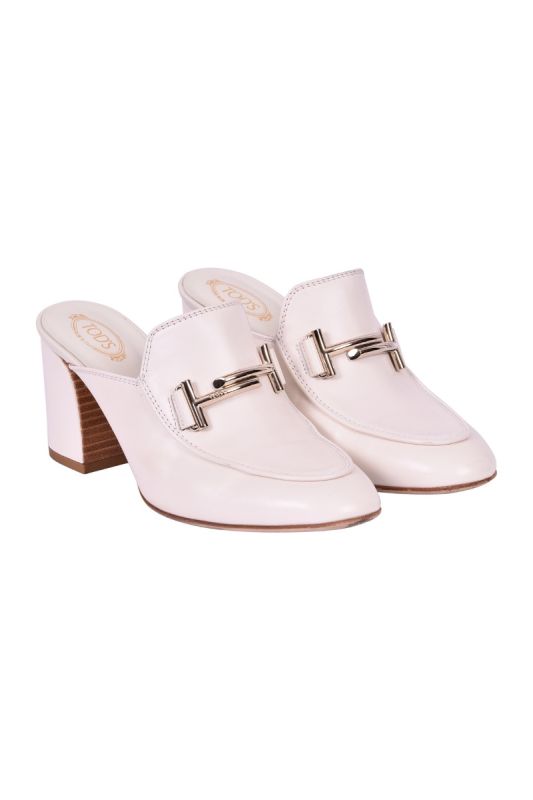 Tod’s Double T Backless Heels