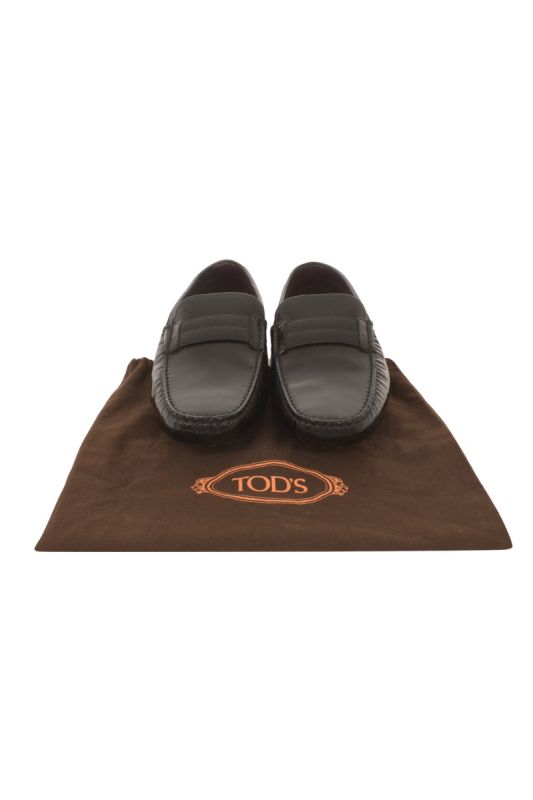TODS GOMMINO LOGO PLAQUE LOAFERS