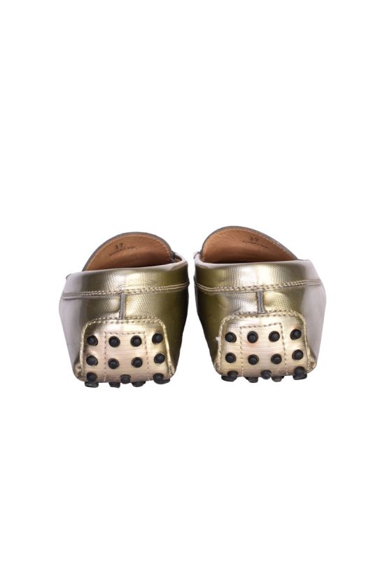 TODS METALLIC LOAFERS