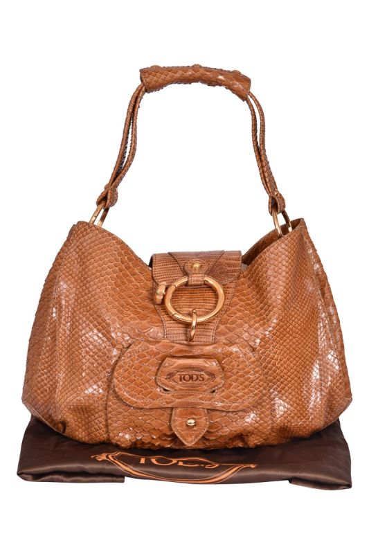 TodsExotic Leather Hobo Handbag