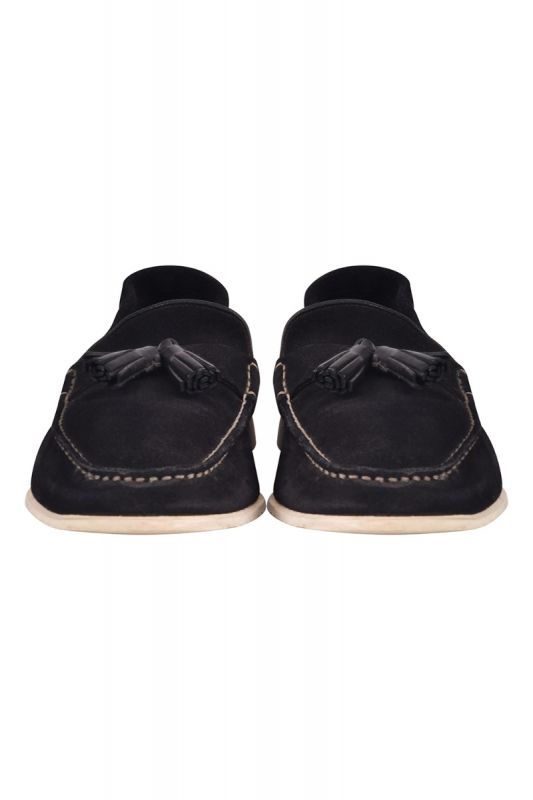 Tom Ford Black Fringe Loafers