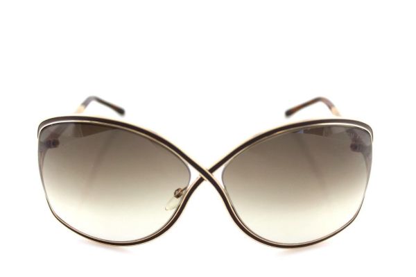 TOM FORD RICKIE BROWN GOLD BUTTERFLY SUNGLASSES