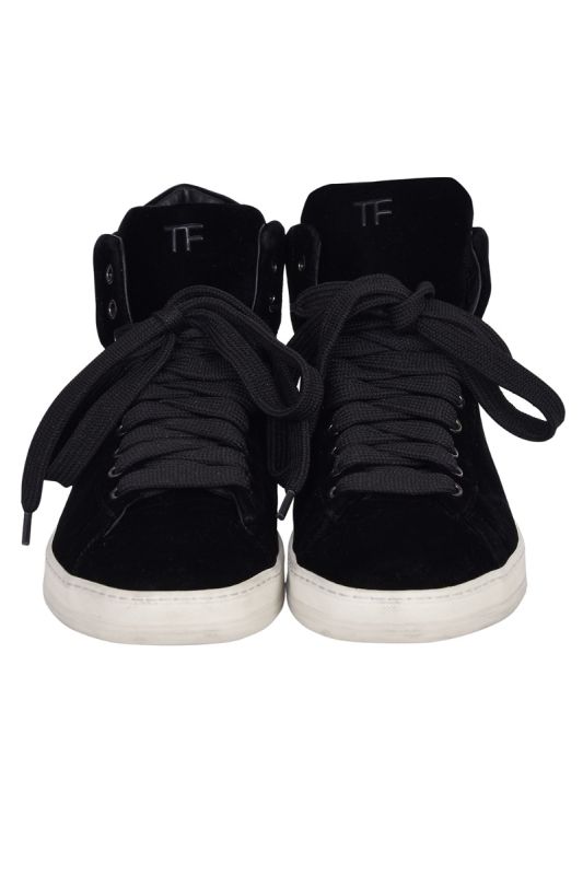 Tom Ford Velvet Russell High Top Sneakers