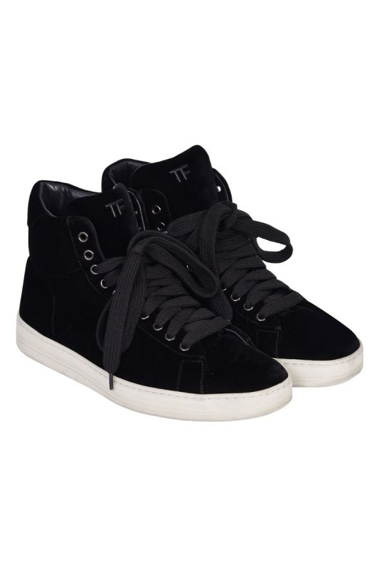 Tom Ford Velvet Russell High Top Sneakers