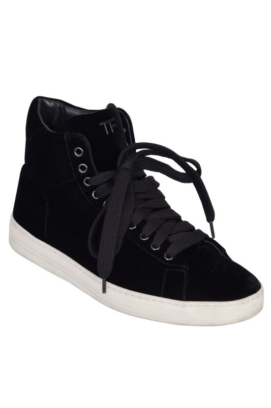 Tom Ford Velvet Russell High Top Sneakers