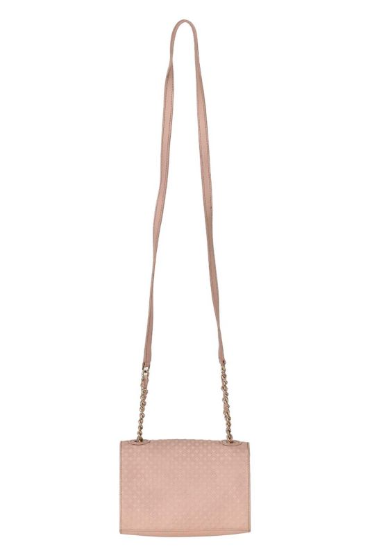 Tory Burch Beige Quilted Leather Crossbody Bag