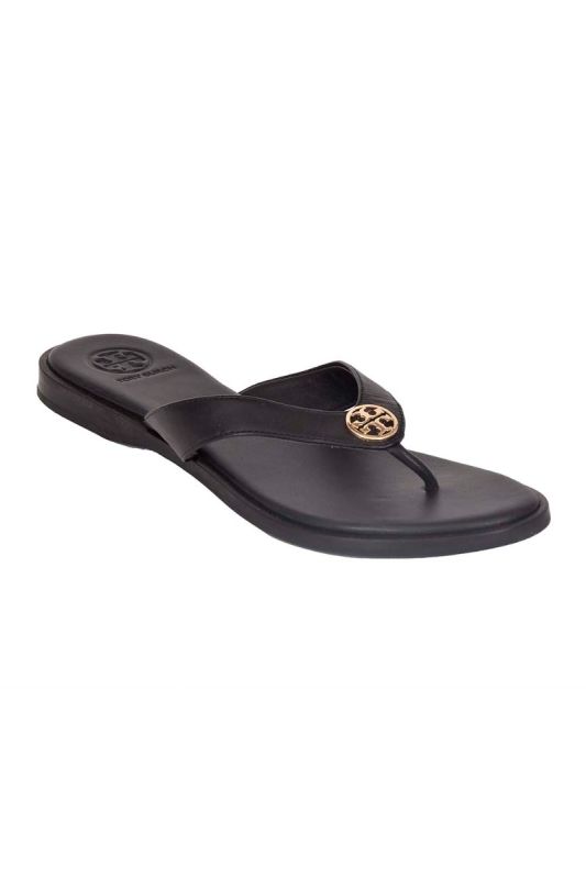 Tory Burch Benton Thong Calf Leather Slippers