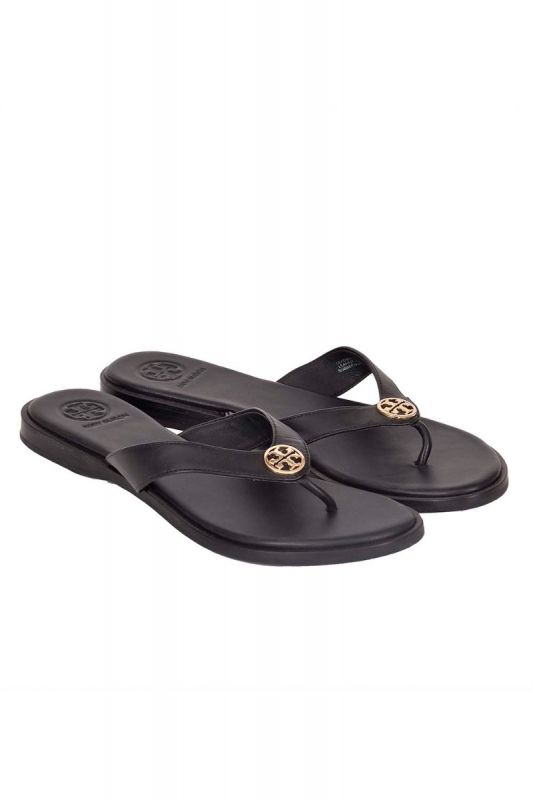 Tory Burch Benton Thong Calf Leather Slippers