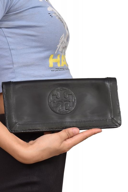 Tory Burch Black Leather Clutch