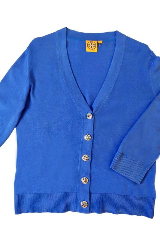 TORY BURCH BLUE JUMPER