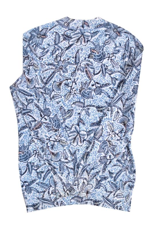 Tory Burch Blue Printed V-neck Cardigan