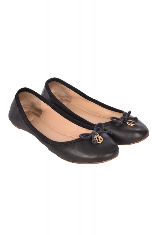 TORY BURCH CHELSEA BOW LOGO BALLET FLATS