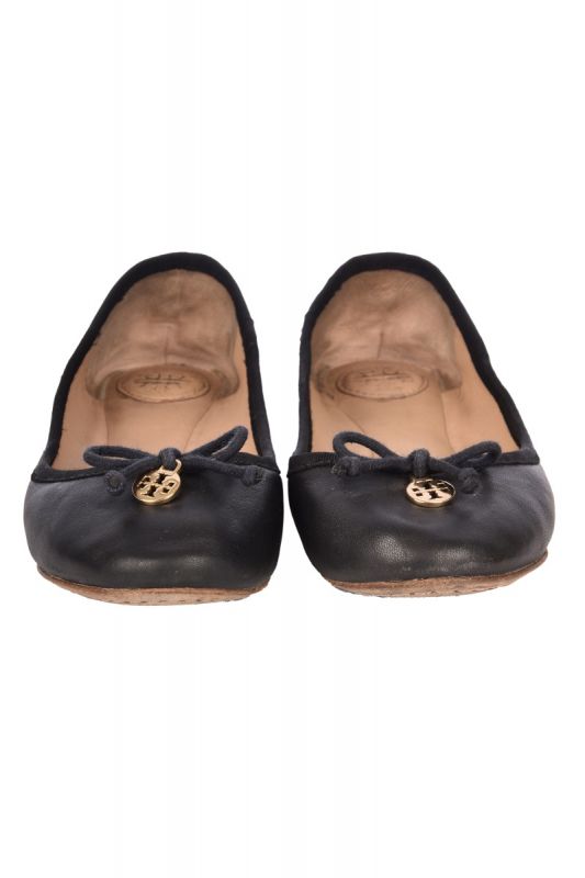 TORY BURCH CHELSEA BOW LOGO BALLET FLATS