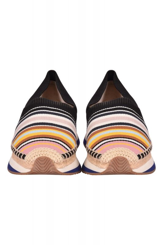 Tory Burch Daisy Slip On Trainer Circular Knit Espadrilles