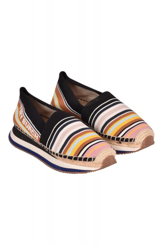 Tory Burch Daisy Slip On Trainer Circular Knit Espadrilles
