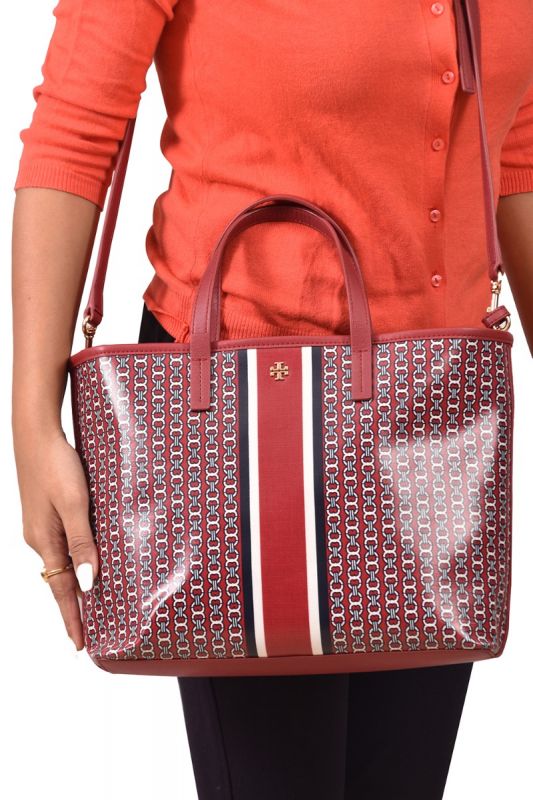 Tory Burch Gemini Link Canvas Medium Handbag