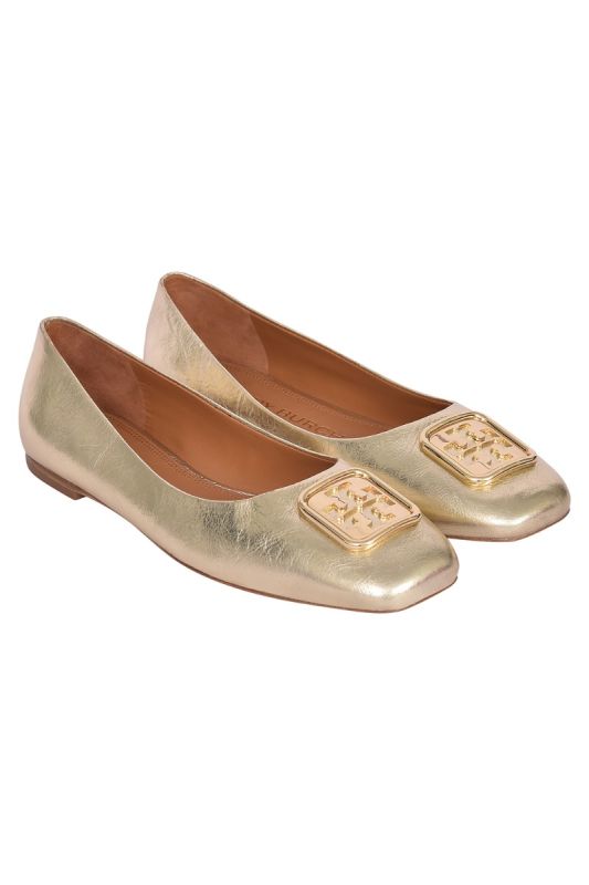 Tory Burch Georgia Golden Ballerinas