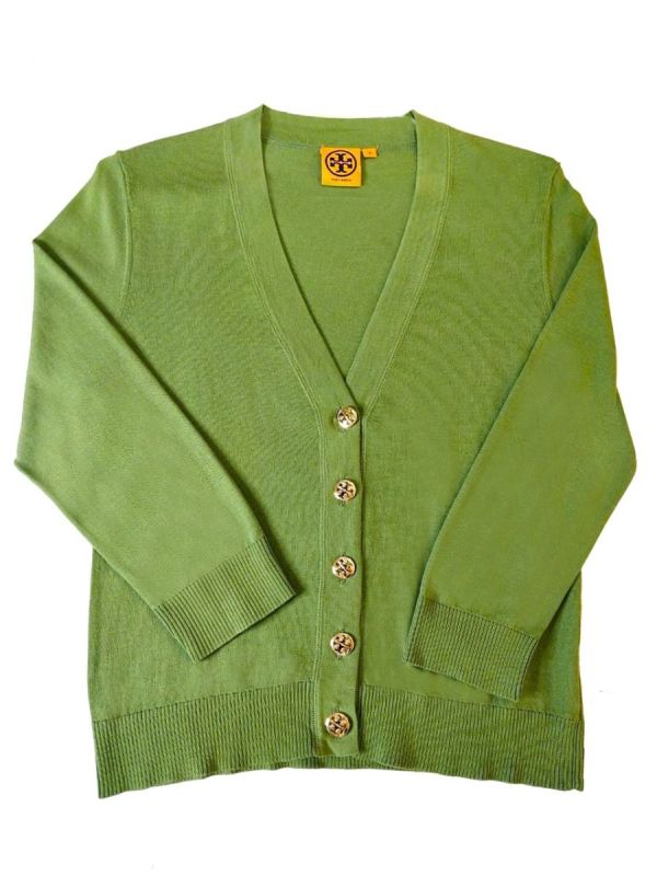 TORY BURCH GREEN JUMPER