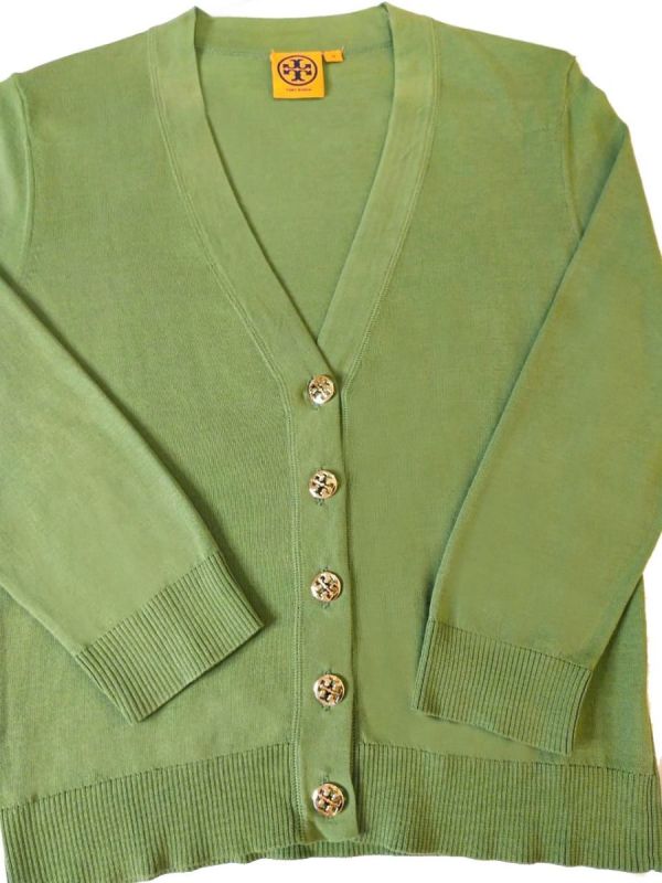 TORY BURCH GREEN JUMPER
