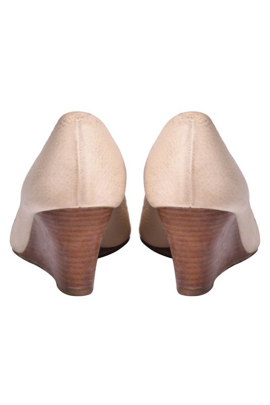 Tory Burch Logo Peep Toe Wedges RT127-10