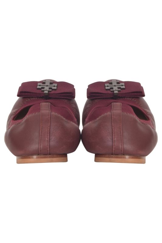 Tory Burch Mayberry Logo Bow Ballet Flats