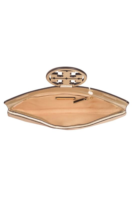 Tory Burch Miller Metallic Clutch