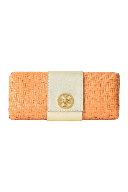 Tory Burch Vivian Rattan Clutch