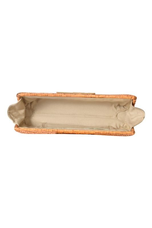 Tory Burch Vivian Rattan Clutch