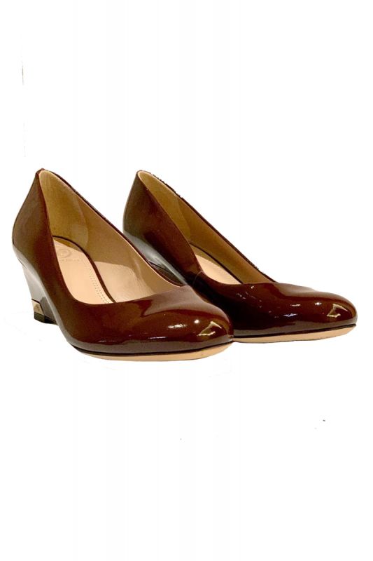 TORY BURCH PATENT WEDGES
