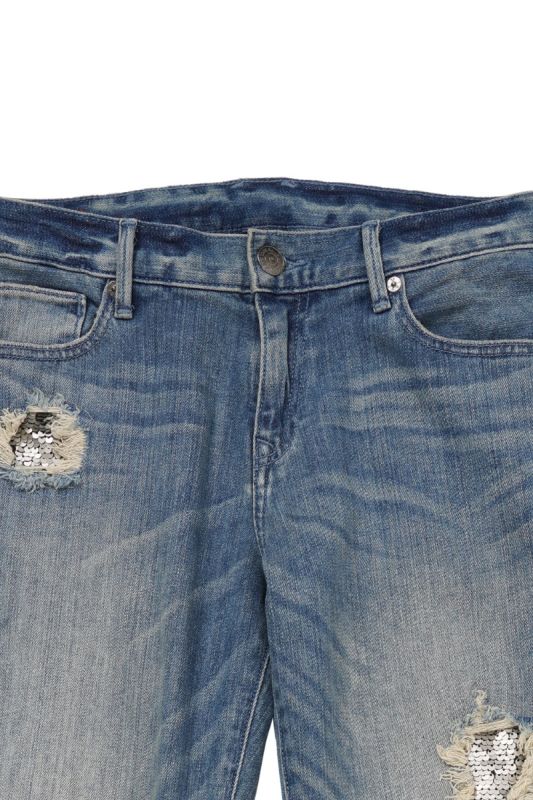 True Religion Distressed Sequin Skinny Jeans