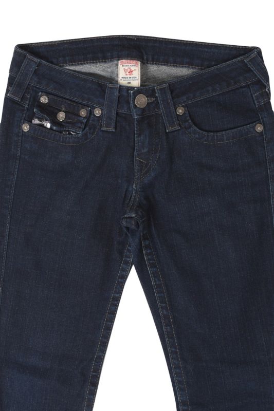 TRUE RELIGION HEMMED SKINNY JEANS