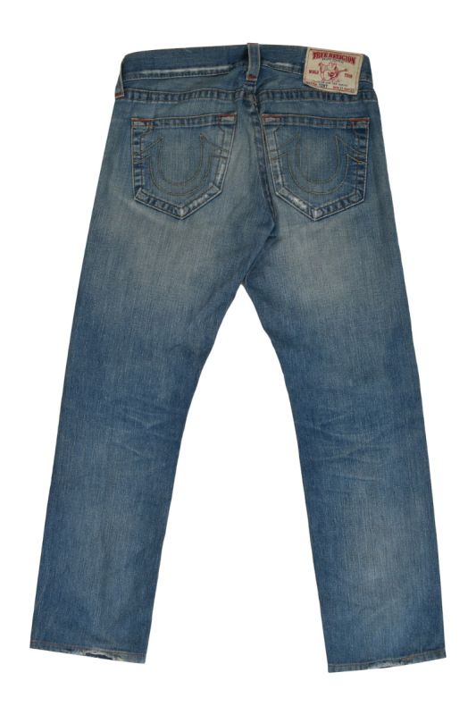 True Religion Ripped Button Denim Jeans
