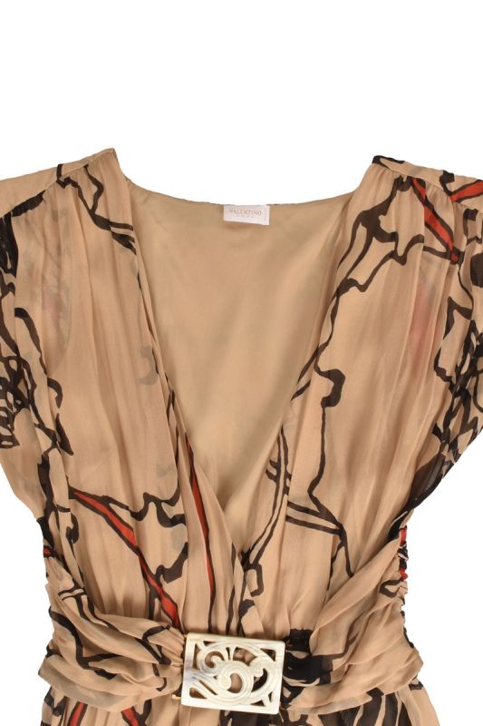 VALENTINO BELTED STRETCH MINI DRESS
