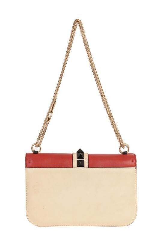 VALENTINO TRICOLOR ROCKSTUD GLAM LOCK FLAP BAG