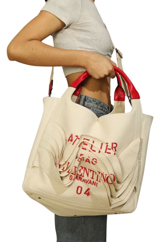Valentino Garavani Atelier Canvas Tote Bag