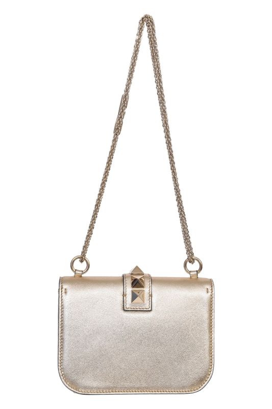 Valentino Garavani Glam Lock Metallic Shoulder Bag