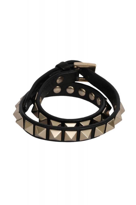 Valentino Garavani Studded Black Wrist Band