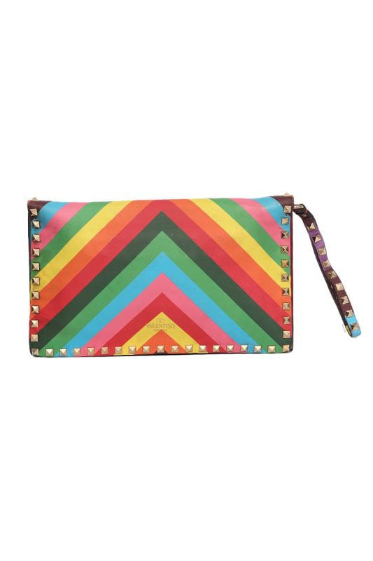 Valentino GaravaniRockstud Multi color Clutch