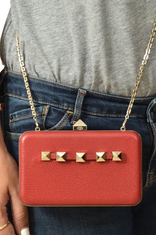 Valentino GarvaniRockstud Sling Clutch