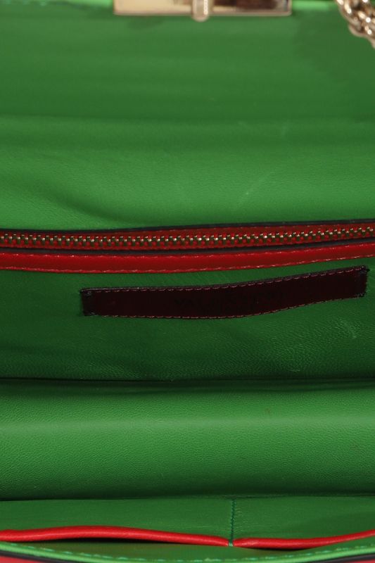 Valentino Garavani Limited Edition Multicolour Crystal Embellished Glam Lock Shoulder  Bag