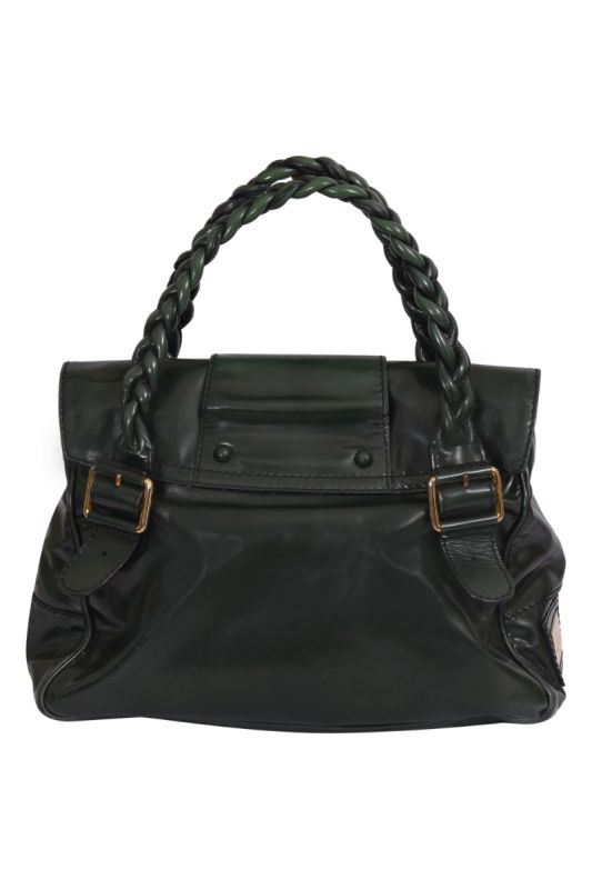 Valentino Historie Green Patent  Leather Handbag