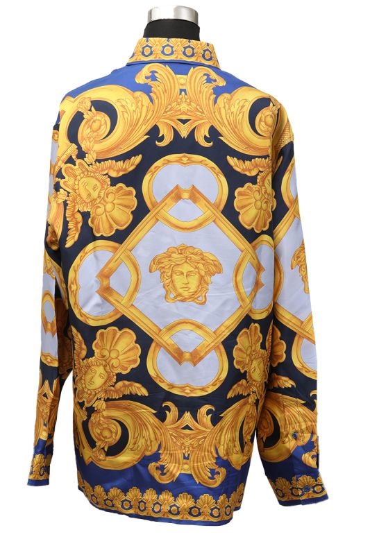 Versace Oversized Size L Baroque Pattern Shirt